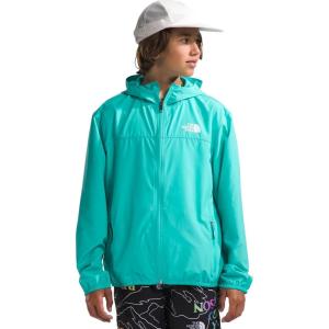 imageTHE NORTH FACE Boys Never Stop Hooded Windwall Jacket Little Big KidGeyser Aqua