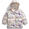 imageTHE NORTH FACE Kids North Down FleeceLined ParkaWhite Dune Woodcut Trail Map Print