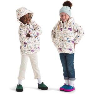 imageTHE NORTH FACE Kids North Down FleeceLined ParkaWhite Dune Woodcut Trail Map Print