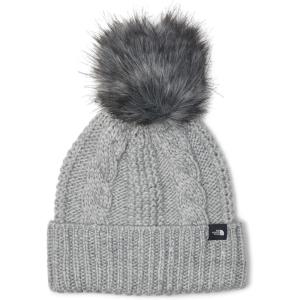 imageTHE NORTH FACE Kids Oh Mega Fur Pom BeanieTnf Light Grey Heather