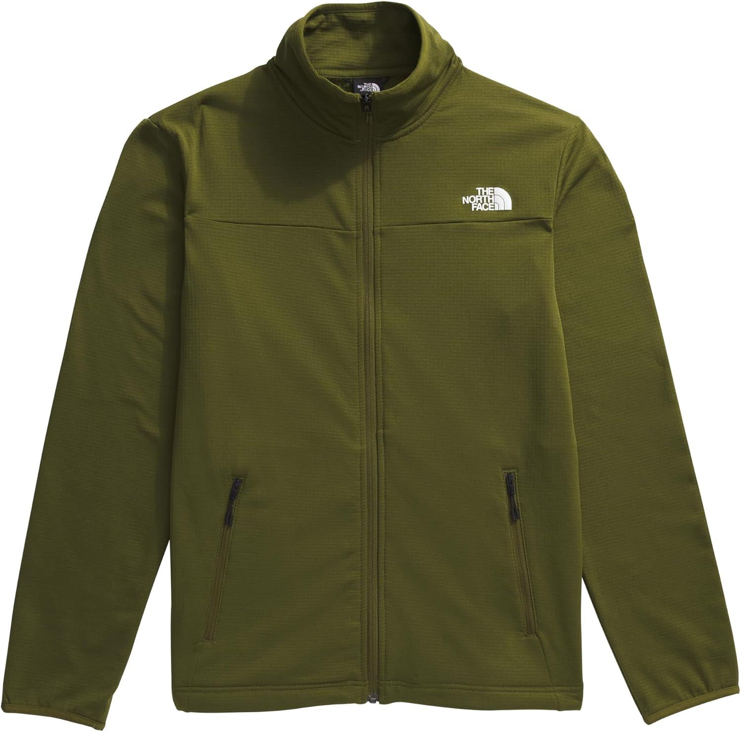 imageTHE NORTH FACE Mens Cedar Trail Grid Fleece Full Zip JacketForest Olive