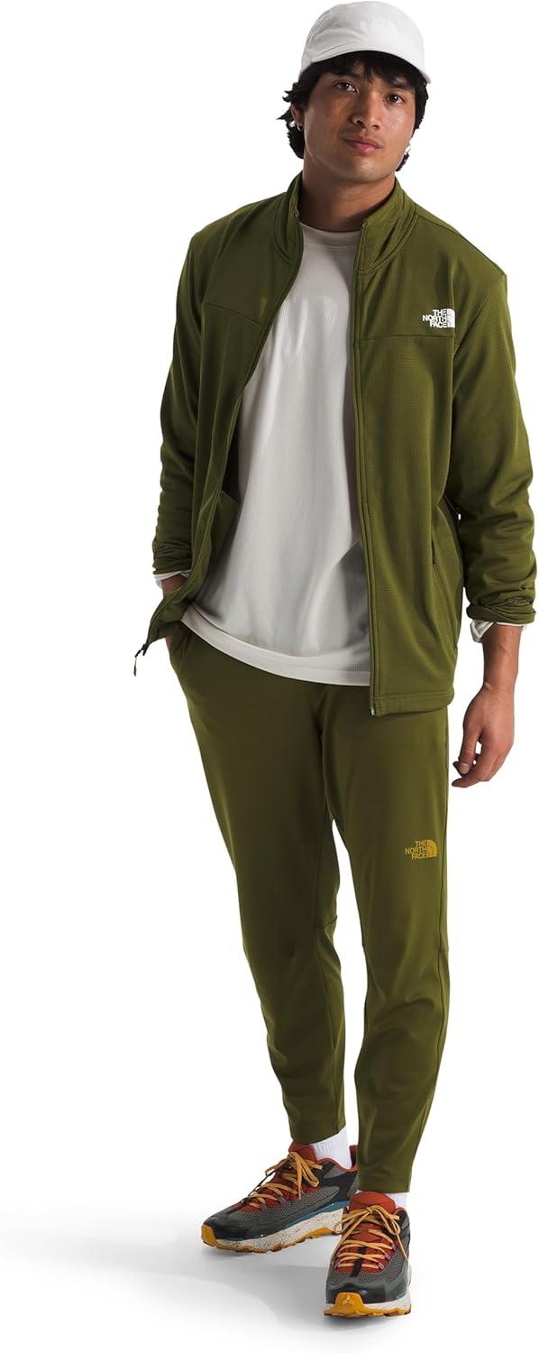 imageTHE NORTH FACE Mens Cedar Trail Grid Fleece Full Zip JacketForest Olive
