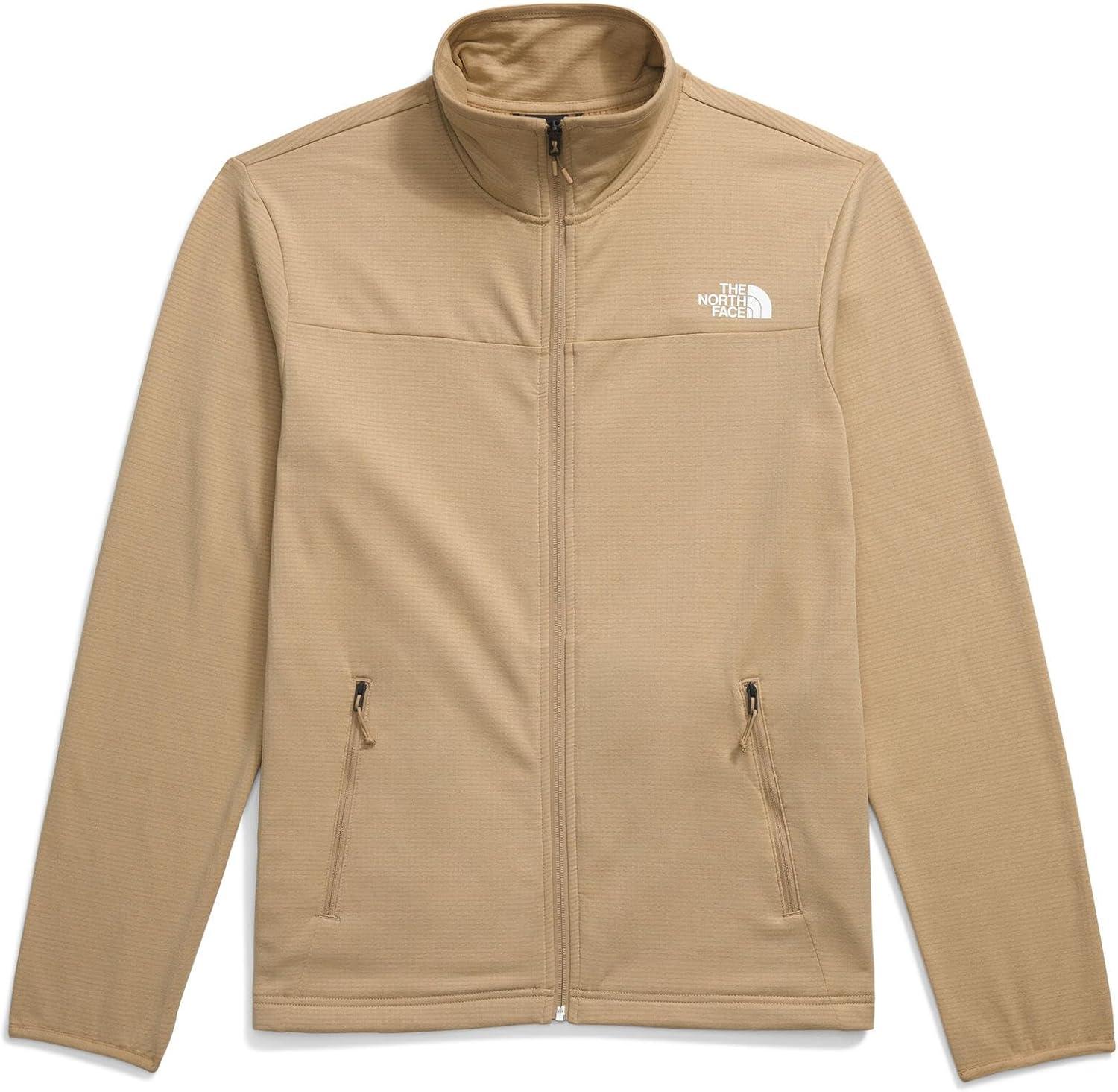 imageTHE NORTH FACE Mens Cedar Trail Grid Fleece Full Zip JacketKhaki Stone