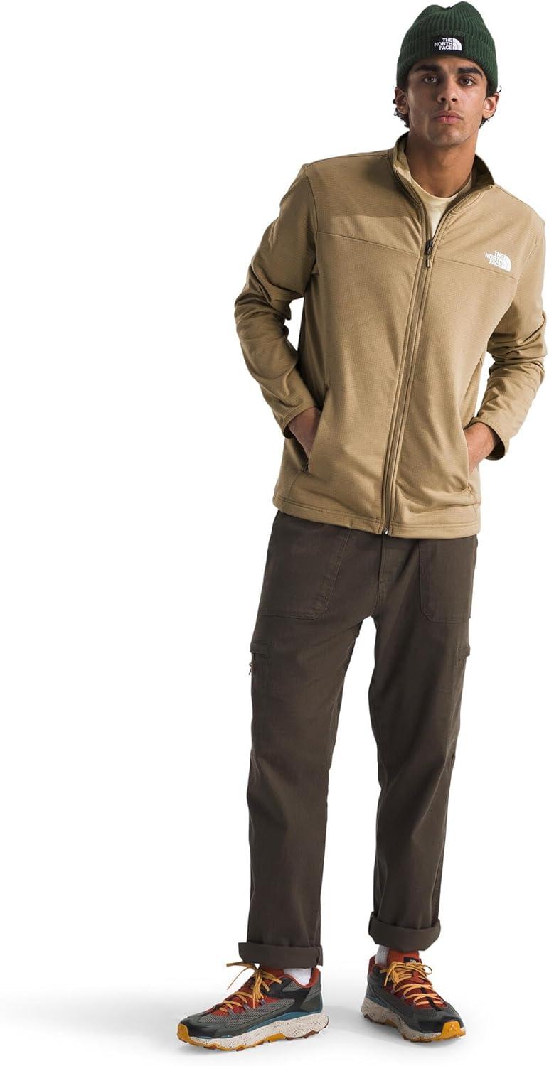 imageTHE NORTH FACE Mens Cedar Trail Grid Fleece Full Zip JacketKhaki Stone