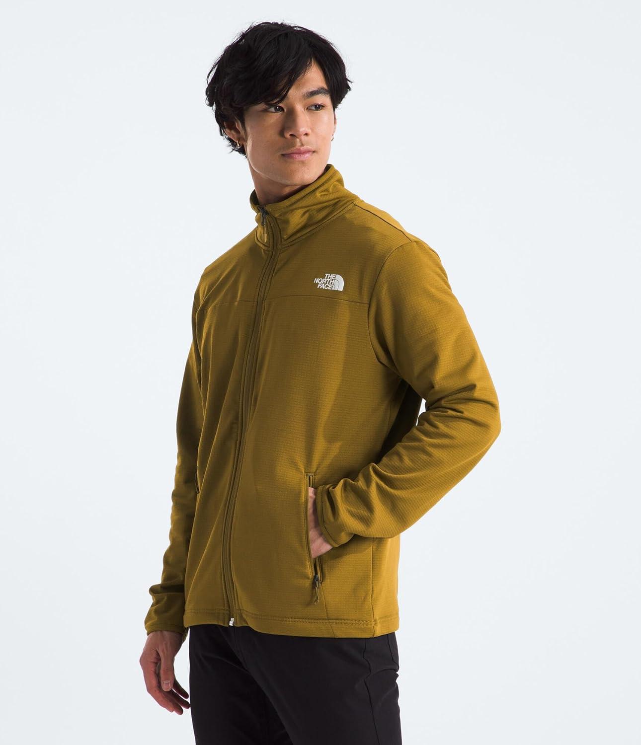 imageTHE NORTH FACE Mens Cedar Trail Grid Fleece Full Zip JacketMoss Green