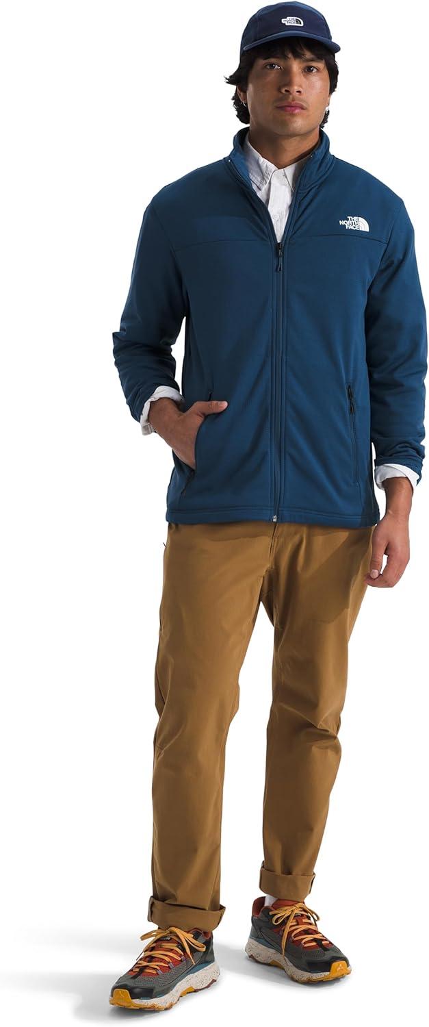 imageTHE NORTH FACE Mens Cedar Trail Grid Fleece Full Zip JacketShady Blue