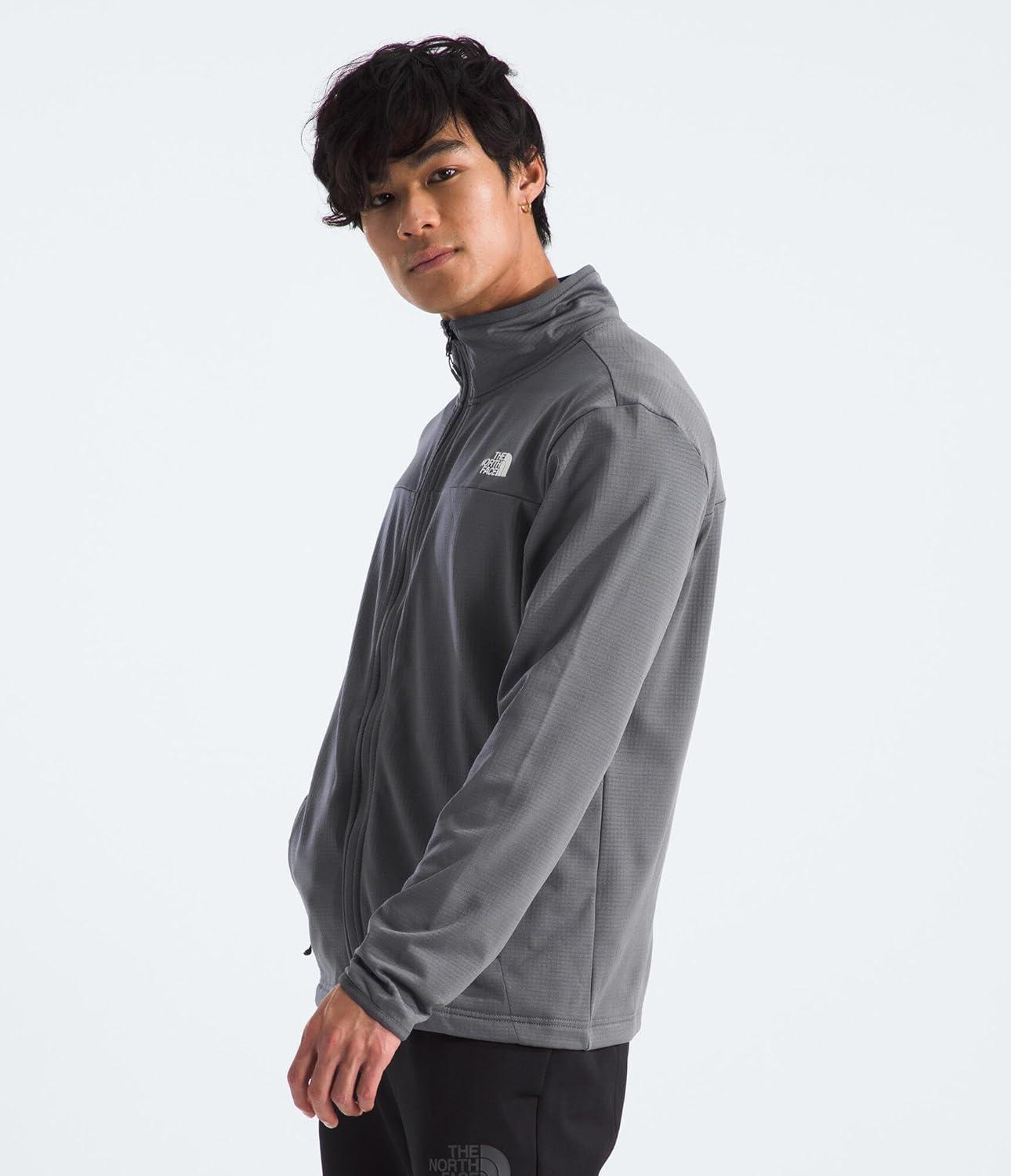 imageTHE NORTH FACE Mens Cedar Trail Grid Fleece Full Zip JacketSmoked Pearl