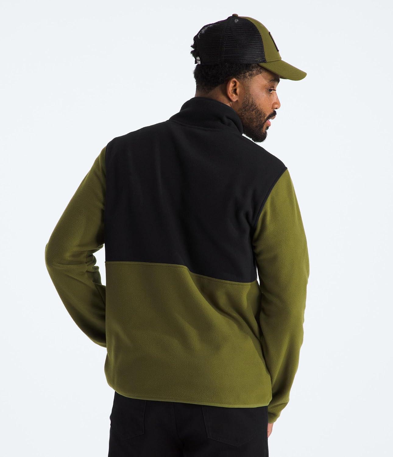 imageTHE NORTH FACE Mens Glacier Fleece 12 ZipForest OliveTnf Black