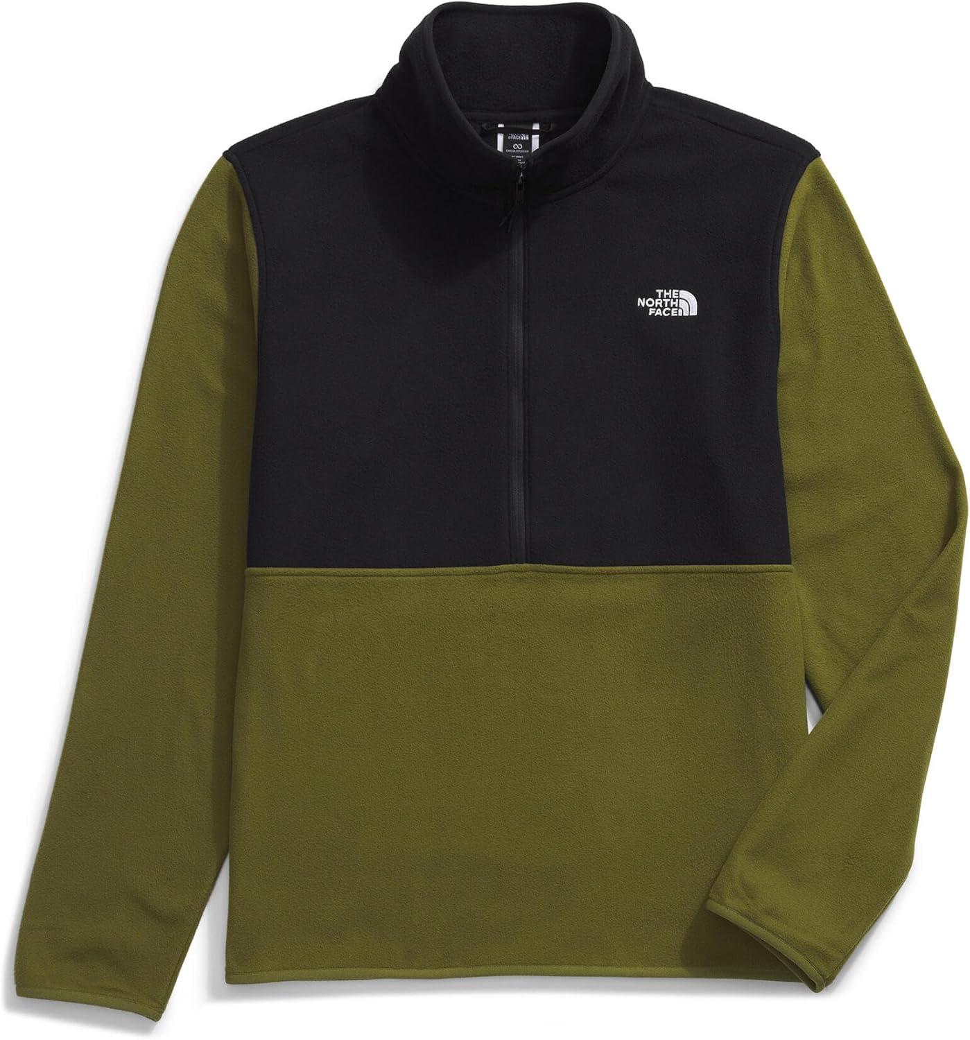 imageTHE NORTH FACE Mens Glacier Fleece 12 ZipForest OliveTnf Black