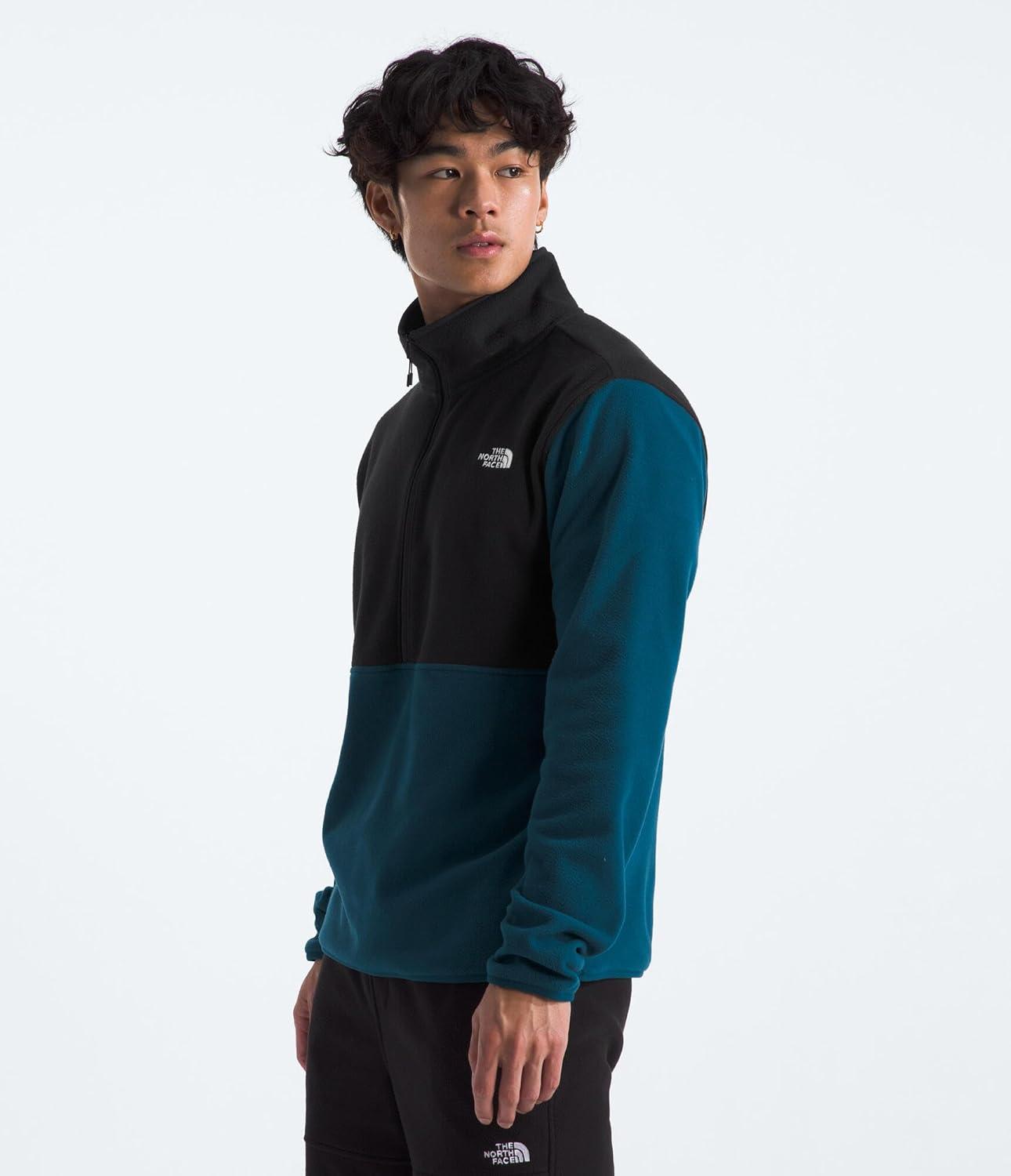 imageTHE NORTH FACE Mens Glacier Fleece 12 ZipMidnight PetrolTnf Black