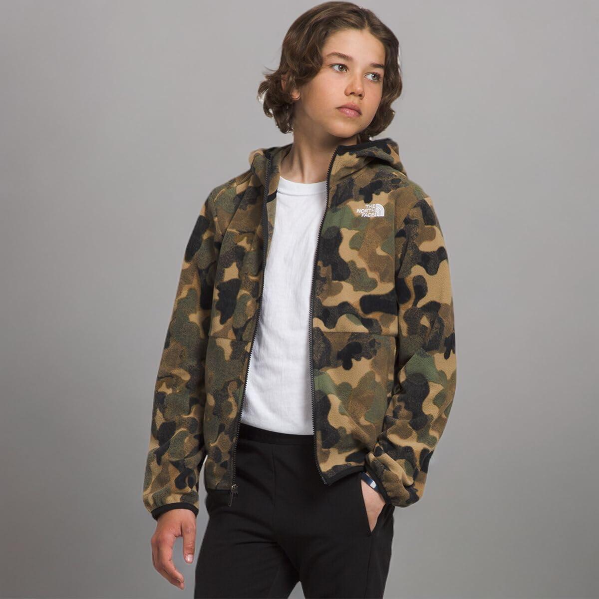 imageTHE NORTH FACE Teen Glacier Lightweight Full Zip Hooded JacketUtility Brown Camo Texture Small Print