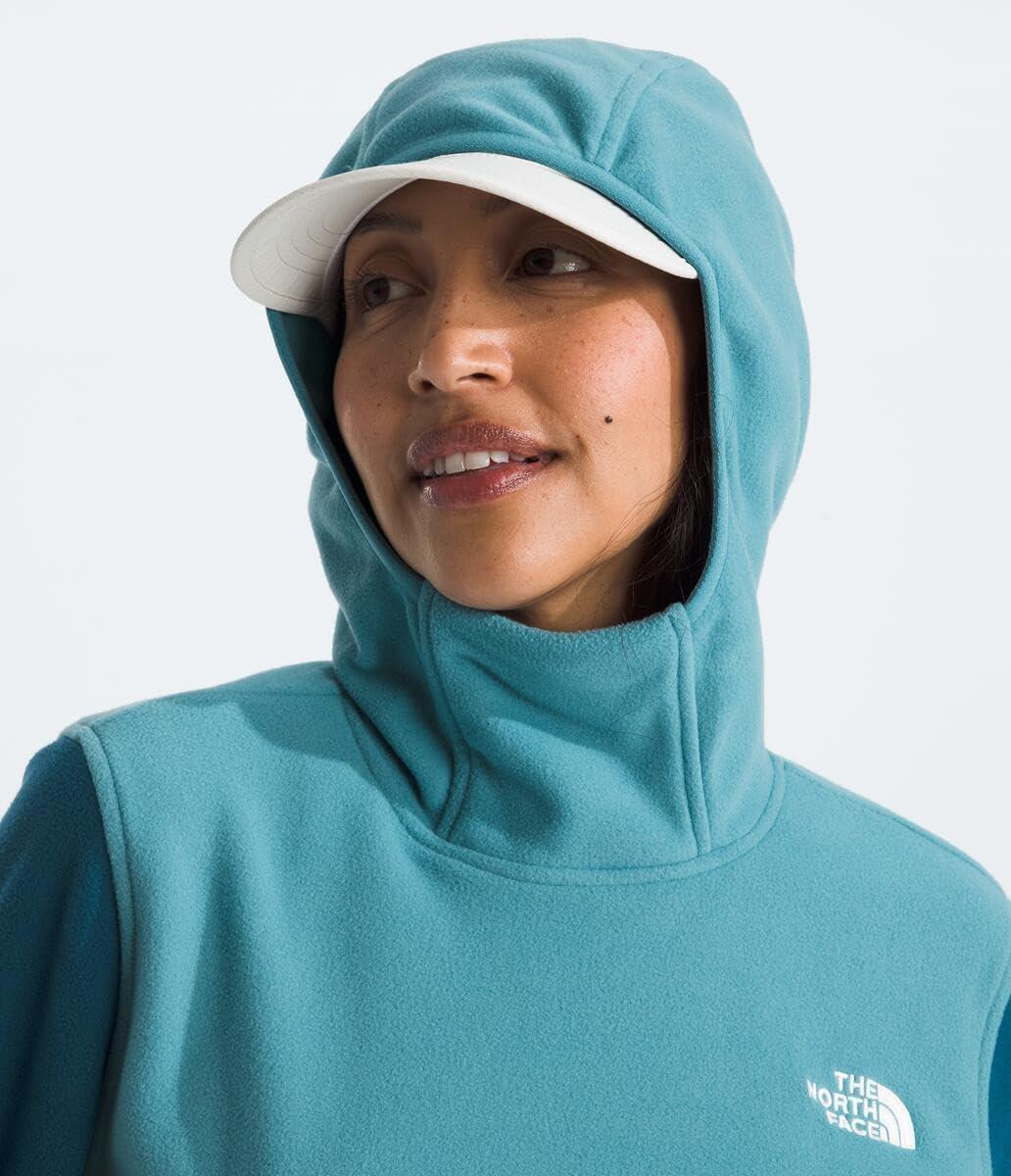 imageTHE NORTH FACE Womens Glacier Fleece Pullover HoodieMidnight PetrolAlgae Blue