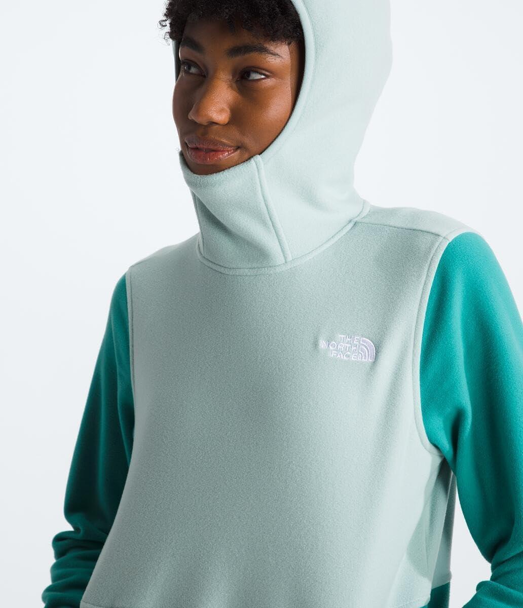 imageTHE NORTH FACE Womens Glacier Fleece Pullover HoodieOxidized BronzeMuted Pine