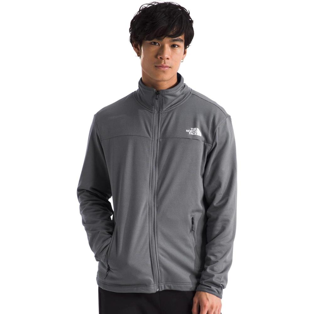 imageTHE NORTH FACE Mens Cedar Trail Grid Fleece Full Zip JacketSmoked Pearl