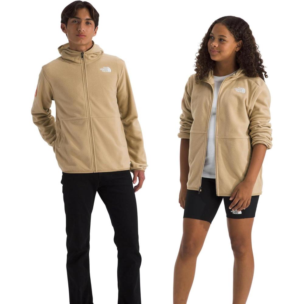 imageTHE NORTH FACE Teen Glacier Lightweight Full Zip Hooded JacketKhaki Stone