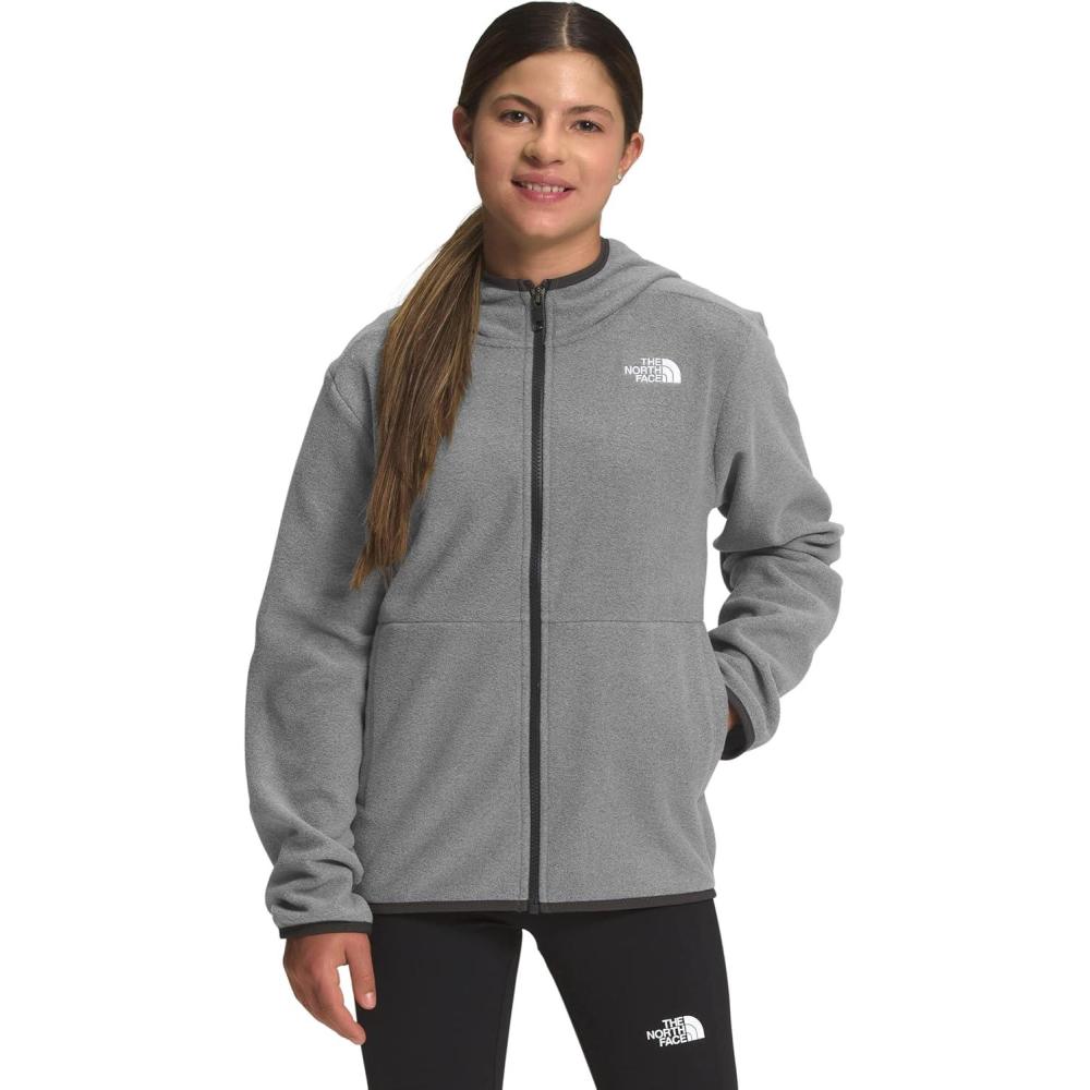 imageTHE NORTH FACE Teen Glacier Lightweight Full Zip Hooded JacketTnf Medium Grey Heather