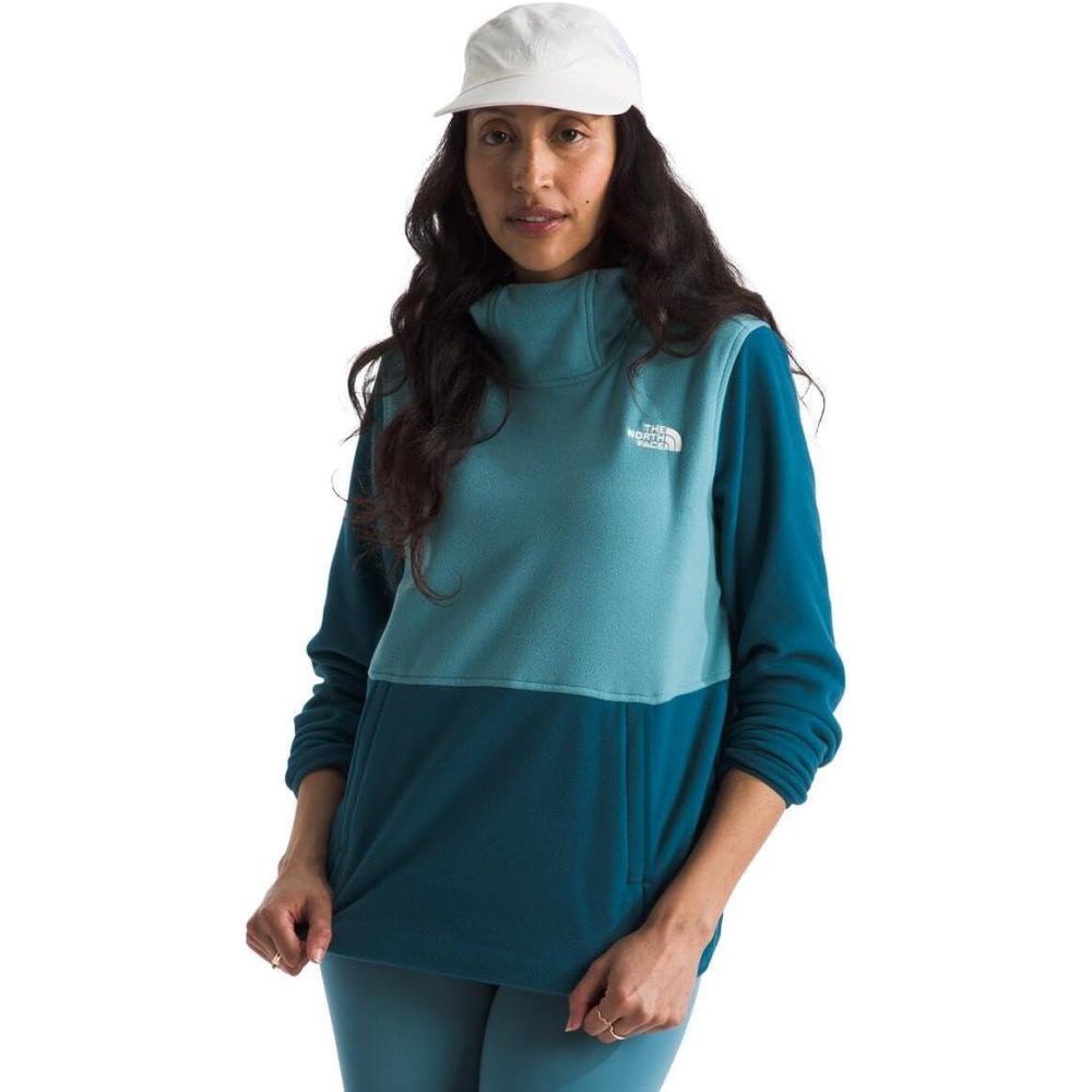 imageTHE NORTH FACE Womens Glacier Fleece Pullover HoodieMidnight PetrolAlgae Blue