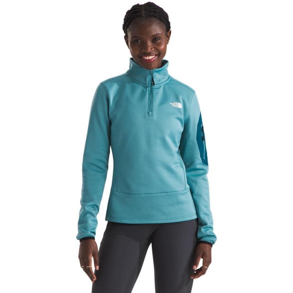 imageTHE NORTH FACE Womens Mistyescape 14 Zip FleeceAlgae BlueMidnight Petrol