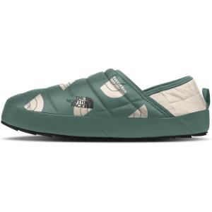 imageTHE NORTH FACE Womens Thermoball Insulated Traction Mule V ShoeDark Sage Next Gen Logo PrintGardenia White