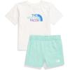 imageTHE NORTH FACE babyboys Cotton Summer Setgraphic ToddlerInfantWhite DuneBright Foam