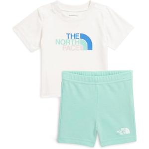 imageTHE NORTH FACE babyboys Cotton Summer Setgraphic ToddlerInfantWhite DuneBright Foam