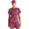 imageTHE NORTH FACE Womens Flex Short Sleeve Tee Regular All Over PrintCyber Berry Waterfall Print