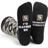 imageId Rather Be  Funny Socks For Men ampamp Women  Gifts For Golf Hunting Camping Hiking Outdoors Sports Unisex AdultDrinking Whiskey