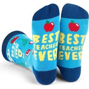 imageFunny Socks for Book Lovers Teachers Gamers Musicians and Nerds  Unisex for Men Women and TeensBest Teacher