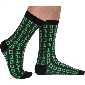 imageFunny Socks for Book Lovers Teachers Gamers Musicians and Nerds  Unisex for Men Women and TeensBinary