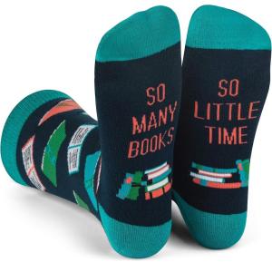 imageFunny Socks for Book Lovers Teachers Gamers Musicians and Nerds  Unisex for Men Women and TeensBooks