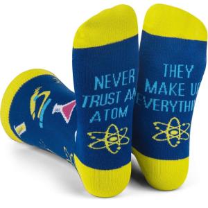 imageFunny Socks for Book Lovers Teachers Gamers Musicians and Nerds  Unisex for Men Women and TeensScience