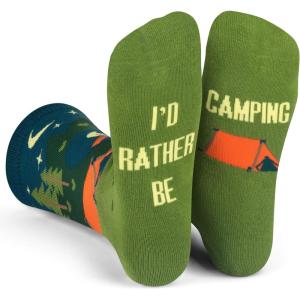 imageId Rather Be  Funny Socks For Men ampamp Women  Gifts For Golf Hunting Camping Hiking Outdoors Sports Unisex AdultCamping