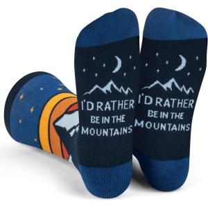 imageId Rather Be  Funny Socks For Men ampamp Women  Gifts For Golf Hunting Camping Hiking Outdoors Sports Unisex AdultId Rather Be in the Mountains