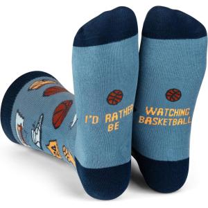 imageId Rather Be  Funny Socks For Men ampamp Women  Gifts For Golf Hunting Camping Hiking Outdoors Sports Unisex AdultWatching Basketball