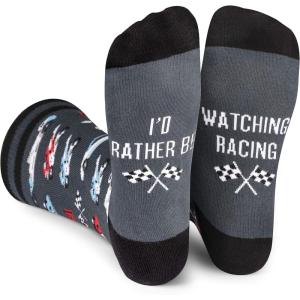 imageId Rather Be  Funny Socks For Men ampamp Women  Gifts For Golf Hunting Camping Hiking Outdoors Sports Unisex AdultWatching Racing