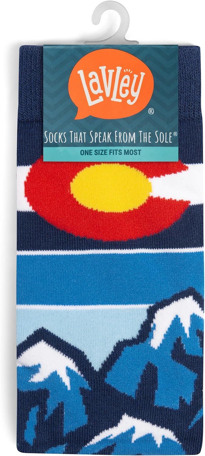 imageLavley Funny Socks for Outdoor Activities Lovers and More  Novelty Gifts for Men Women and TeensColorado Rocks
