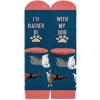 imageFunny Dog Breed Socks Dog Lover Gift For Men ampamp Women Dog Moms Dog Dads Siberian Husky Golden Retriever German ShepherdWith My Dog Blue