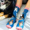 imageFunny Dog Breed Socks Dog Lover Gift For Men ampamp Women Dog Moms Dog Dads Siberian Husky Golden Retriever German ShepherdWith My Dog Blue