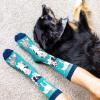 imageFunny Dog Breed Socks Dog Lover Gift For Men ampamp Women Dog Moms Dog Dads Siberian Husky Golden Retriever German ShepherdWith My Dog Green