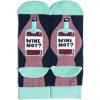 imageFunny Novelty Ankle Socks For Women  Ultra Comfy Cotton Blend Gifts For Coffee Lovers Book Lovers Plant Lovers and MoreWine Not