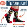 imageLavley Funny Holiday Socks For Adults and Teens Gifts For Christmas Thanksgiving Valentines Day HalloweenHere Comes Santa Claws
