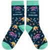 imageLavley Funny Novelty Socks for Women  Unisex One Size Fits Most  Gifts for Her Moms Grandmas and MoreDinosaur Team Herbivore