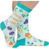 imageLavley Funny Novelty Socks for Women  Unisex One Size Fits Most  Gifts for Her Moms Grandmas and MorePlantbased Babe