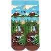 imageLavley Funny Socks for Outdoor Activities Lovers and More  Novelty Gifts for Men Women and Teens US Alpha One Size Regular Regular Happy Camper