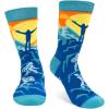 imageLavley Funny Socks for Outdoor Activities Lovers and More  Novelty Gifts for Men Women and TeensAdjust Your Altitude