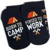 imageLavley Funny Socks for Outdoor Activities Lovers and More  Novelty Gifts for Men Women and TeensBorn to Camp