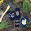imageLavley Funny Socks for Outdoor Activities Lovers and More  Novelty Gifts for Men Women and TeensBorn to Camp
