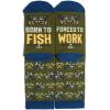 imageLavley Funny Socks for Outdoor Activities Lovers and More  Novelty Gifts for Men Women and TeensBorn to Fish