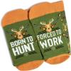 imageLavley Funny Socks for Outdoor Activities Lovers and More  Novelty Gifts for Men Women and TeensBorn to Hunt