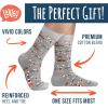 imageLavley Funny Socks for Outdoor Activities Lovers and More  Novelty Gifts for Men Women and TeensBorn to Ski